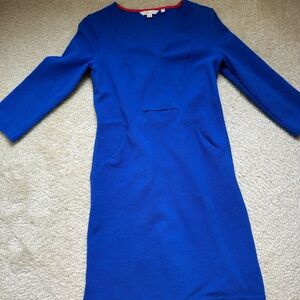 Boden shift dress. Royal blue . Size 6r. Pockets. Can be worn all seasons.